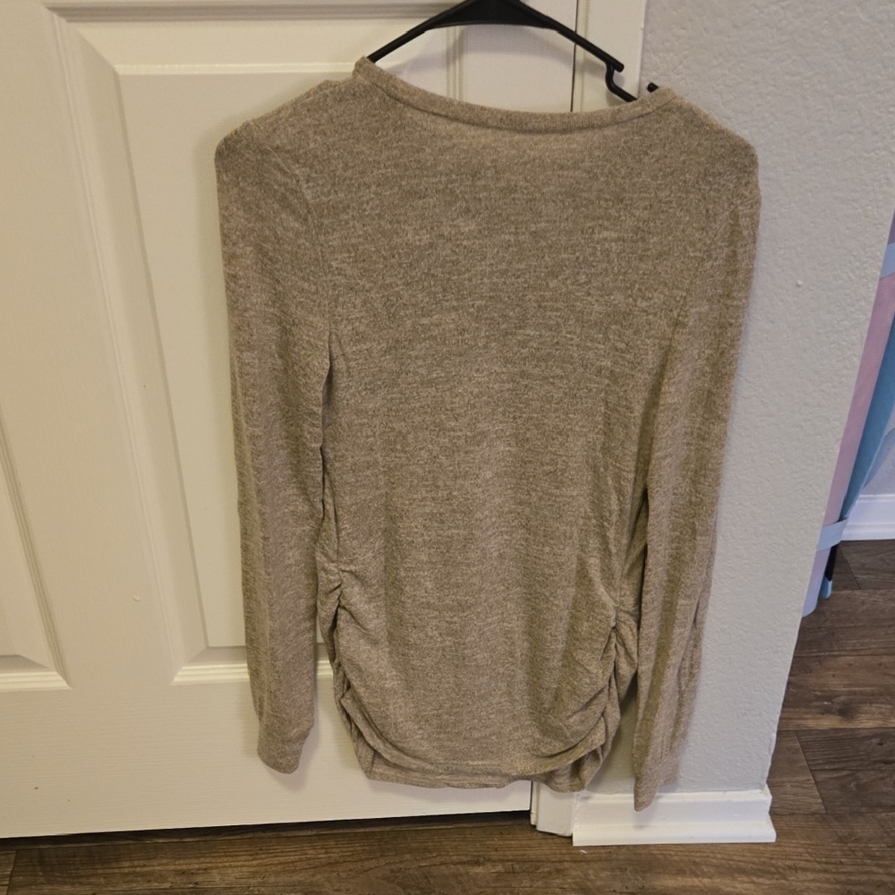 Women's Tan Long Sleeve Top